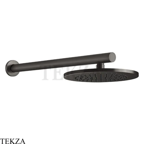 Gessi 316 SHOWER Верхняя душевая лейка с креплением 54149-707, Black Metal Brushed PVD
