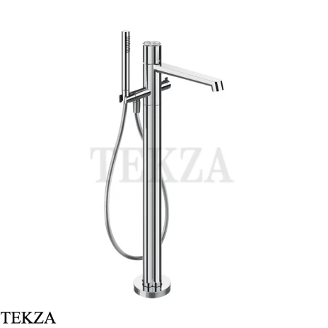 Gessi Ludovica Смеситель для ванны напольный, с гарнитуром 76228-031, хром глянец