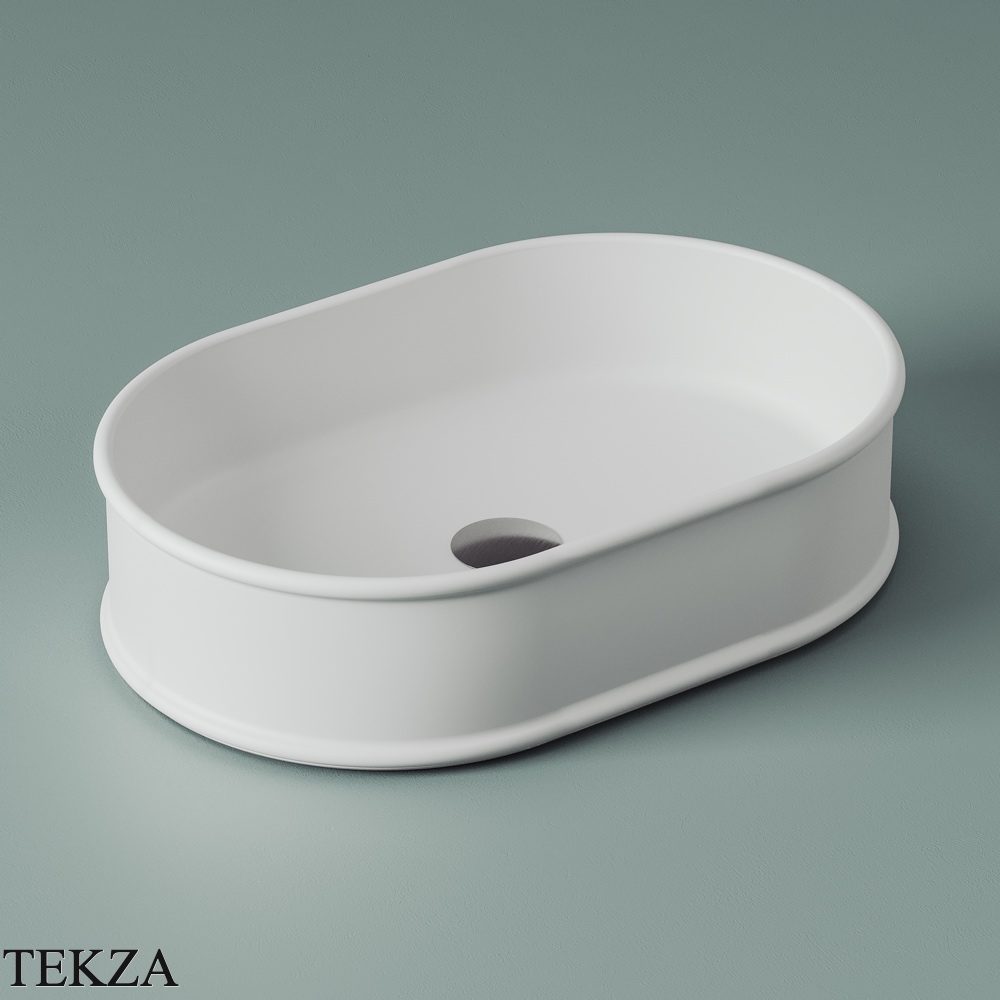 ArtCeram Atelier раковина накладная овальная без отверстия под смеситель ATL002 01 00, белый глянец