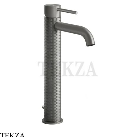 Gessi 316 MECCANICA Смеситель для раковины, с донным клапаном 54204-239, Steel Brushed