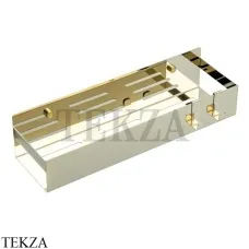 Boheme Q Полка подвесная в душевую 35 см + 2 крючка 10965-G, Золото глянец