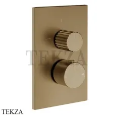 Gessi Incastri Термостат для душа 2 потока, внешняя часть 75135-791, Deep Bronze Brushed PVD