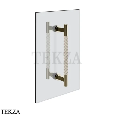 Gessi Pelle Tresse Полотенцедержатель для крепления на стекло, 20 см, 78730-433, Crème/ Nickel PVD