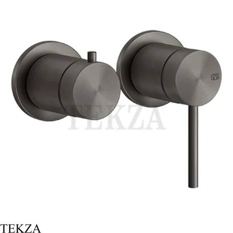 Gessi 316 SHOWER Смеситель для душа с переключателем, внешняя часть 54077-707, Black Metal Brushed PVD