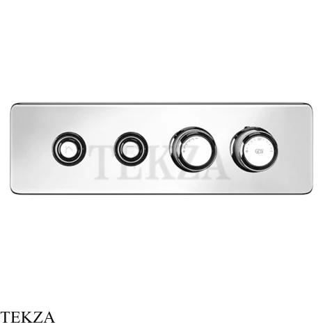 Gessi VENTI20 Термостатический смеситель на 2 потока с кнопками, внешняя часть 65222-031, хром глянец