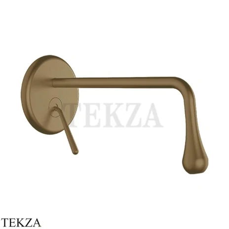 Gessi Goccia Смеситель для раковины длинный излив, внешняя часть 33686-791, Deep Bronze Br. PVD