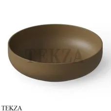 Dea Design Washbasins Раковина настольная D40 см Solid Surface DD9101 400 1, Dark Camel №1