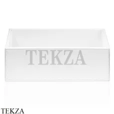 Decor Walther BROWNIE BOD2 Бокс для ванных принадлежностей 0930650, белый матовый, эко-кожа