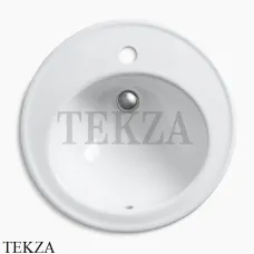 Kohler Brookline Раковина встраиваемая сверху, с переливом K-2202-1-0, белый глянец