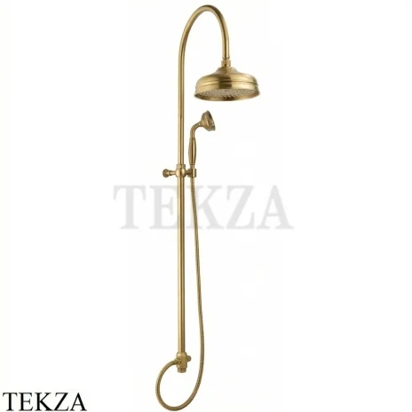 Nicolazzi Nuova Brenta Душевая стойка, верхний душ 30 см, ручной душ, 5712WSOS30, Brushed brass