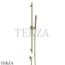 Gessi INGRANAGGIO Штанга в комплекте с душевой лейкой и выводом 63582-710, Brass PVD