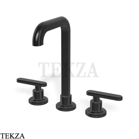 FIMA Carlo Frattini Park Line Смеситель для раковины 3 отв, с донным клапаном F1311CS, brushed black chrome