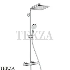 Hansgrohe Crometta E 240 1jet Showerpipe Душевая колонна с термостатом 27281000, хром глянец Hansgrohe Crometta E 240 1jet Showerpipe Душевая колонна с термостатом 27281000, хром глянец