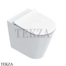 Catalano Zero Унитаз приставной без ободка, торнадо Silentech, сиденье микролифт 1VP55R00, белый глянец