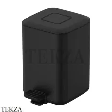 Boheme Q Ведро для мусора квадратное 9л, с педалью 10948-B, Черный матовый