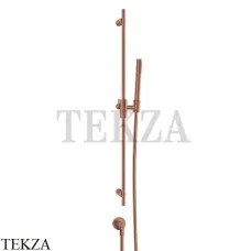 Gessi Habito CESELLO Штанга в комплекте с душевой лейкой и выводом воды 70442-708, Copper Brushed