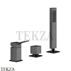 Gessi RETTANGOLO K Смеситель для ванны, без излива 53043-707, Black Metal Brushed