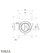 QuadroDesign Встраиваемая часть переключателя из стены на 2 потребителя IN044 OC, Light Gold