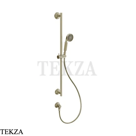 Gessi VENTI20 Штанга в комплекте с душевой лейкой, шланг, вывод 65141-727, Brushed Brass PVD