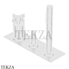 Ritmonio Diametro35 Cross Смеситель на борт ванны, без излива PR53EF101 C03, белый матовый