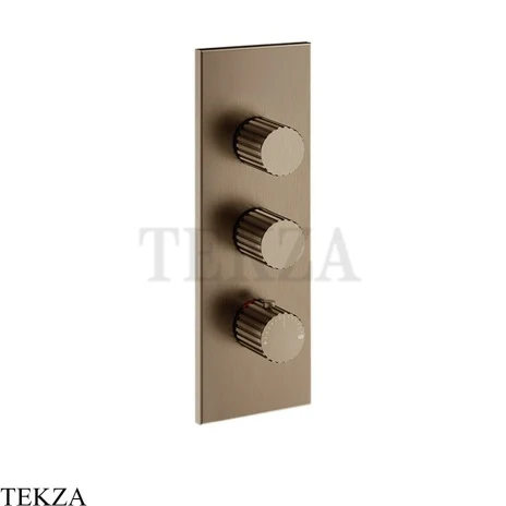 Gessi Incastri Термостат для душа 2 потока, внешняя часть 75314-761, бронза Coffee