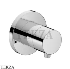 Keuco IXMO Comfort Вентиль запорный, переключатель на 2 потока, круг, внешняя часть 59557071001, нержавеющая сталь