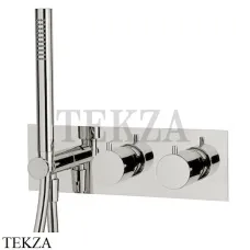 FIMA Carlo Frattini Spillo UP Термостат для душа, 2 потока, с гарнитуром, внешняя часть F3049WX3SN, Brushed nickel