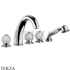 Bongio RIVOLI Смеситель для ванны, с душевым гарнитуром 05531CR.000D, хром глянец