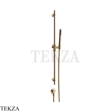 Gessi ANELLO Штанга в комплекте с душевой лейкой и выводом 63482-735, Warm Bronze PVD