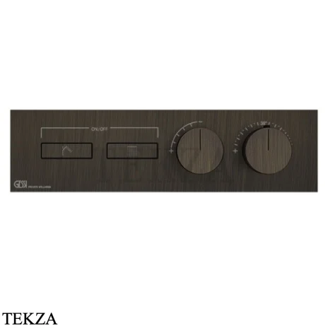 Gessi HI-FI Термостатический смеситель на 2 потока, внешняя часть 63012-187, бронза Aged