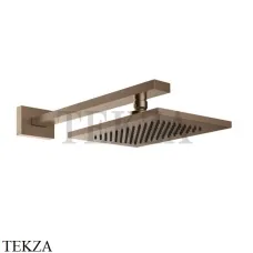 Gessi Rettangolo shower Верхний душ с кронштейном 20148-708, Copper Brushed PVD Gessi Rettangolo shower Верхний душ с кронштейном 20148-708, Copper Brushed PVD