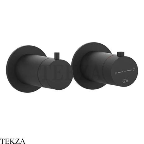 Gessi 316 SHOWER Термостат для душа на 2 выхода, внешняя часть 54234-299, Black XL