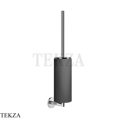 Gessi ANELLO Туалетный ершик настенный, композит черный 63720-031, хром глянец