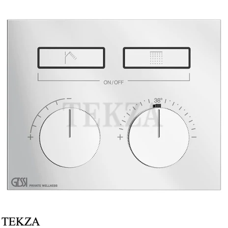Gessi HI-FI Термостатический смеситель на 2 потока, внешняя часть 63004-031, хром глянец