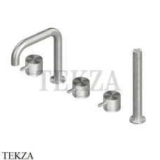 QuadroDesign Source Смеситель на борт ванны, с гарнитуром, 2 потока 12 95 AS, Brushed Stainless Steel QuadroDesign Source Смеситель на борт ванны, с гарнитуром, 2 потока 12 95 AS, Brushed Stainless Steel