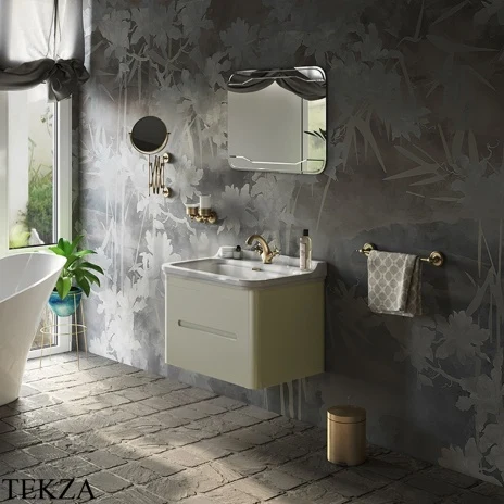 Kerasan Waldorf Комплект подвесной мебели 80см, с 2-мя ящиками 925630, белый матовый ваниль