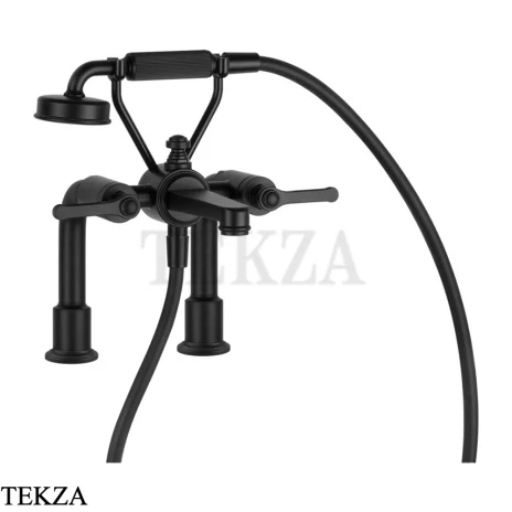 Gessi VENTI20 Смеситель для ванны на борт с гарнитуром 65115-299, Black XL