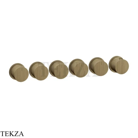 Gessi Habito Bath-shower Термостат на 5 потоков, внешняя часть 63440-713, Antique Brass