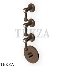 Zucchetti Agora Classic Термостат для душа, 3 выхода, внешняя часть ZAL661.P21, brushed chocolate PVD