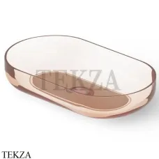 Dea Design Washbasins Раковина настольная овальная Glasstech DD9104 580 R9, Brown Copper R9