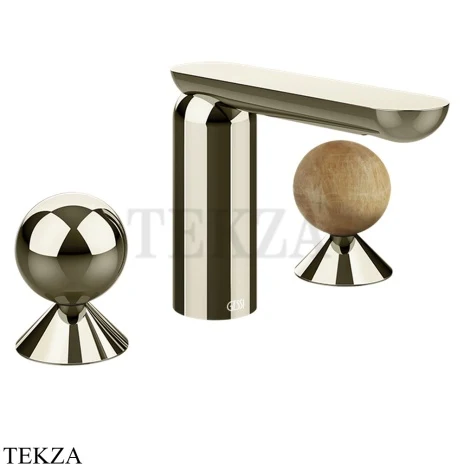 Gessi Perle Смеситель для раковины на 3 отв., без гарнитура 74035-720, никель глянец