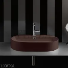 Kerasan Nolita Раковина чаша накладная с 1 отверстием 028575, Borgogna matt