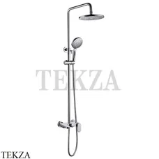 Boheme SPECTRE Стойка для душа со смесителем, излив, верхний душ 458-CR, Хром глянец