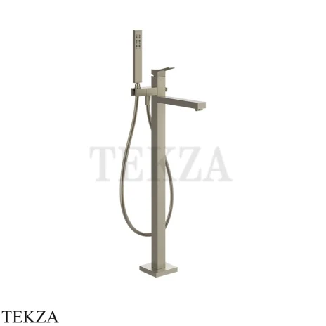 Gessi RETTANGOLO K Смеситель для ванны напольный, внешняя часть 53129-149, Finox Brushed Nickel