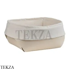 ADJ Корзина-ёмкость для хлеба 20x20 см 0037.16/10, панна-котта/белый
