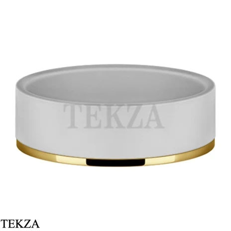 Gessi INCISO accessories Мыльница настольная, белый 58525-246, Gold PVD