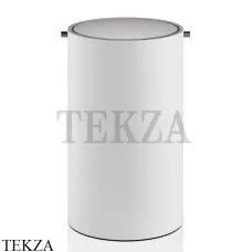Decor Walther Stone White BEMD Напольное ведро для мусора с вращающейся крышкой 0971155, белый матовый-stainless steel