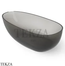 Dea Design Modern Ванна отдельностоящая овоидная 150x76 Glasstech DD8608 1500 R4, Smoky Black R4