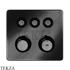 Gessi VENTI20 Термостатический смеситель на 3 потока, внешняя часть 65234-299, Black XL