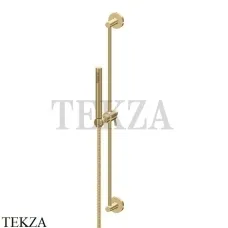 Newform Штанга с ручной лейкой стержневой и шлангом 67556.59.098, PVD Brushed pale gold